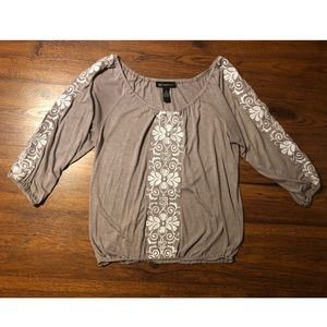 INC Embroidered Blouse
